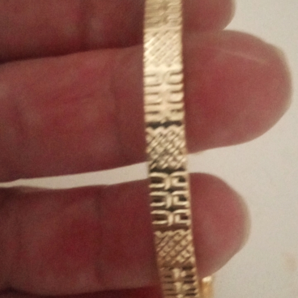 A gold bracelet